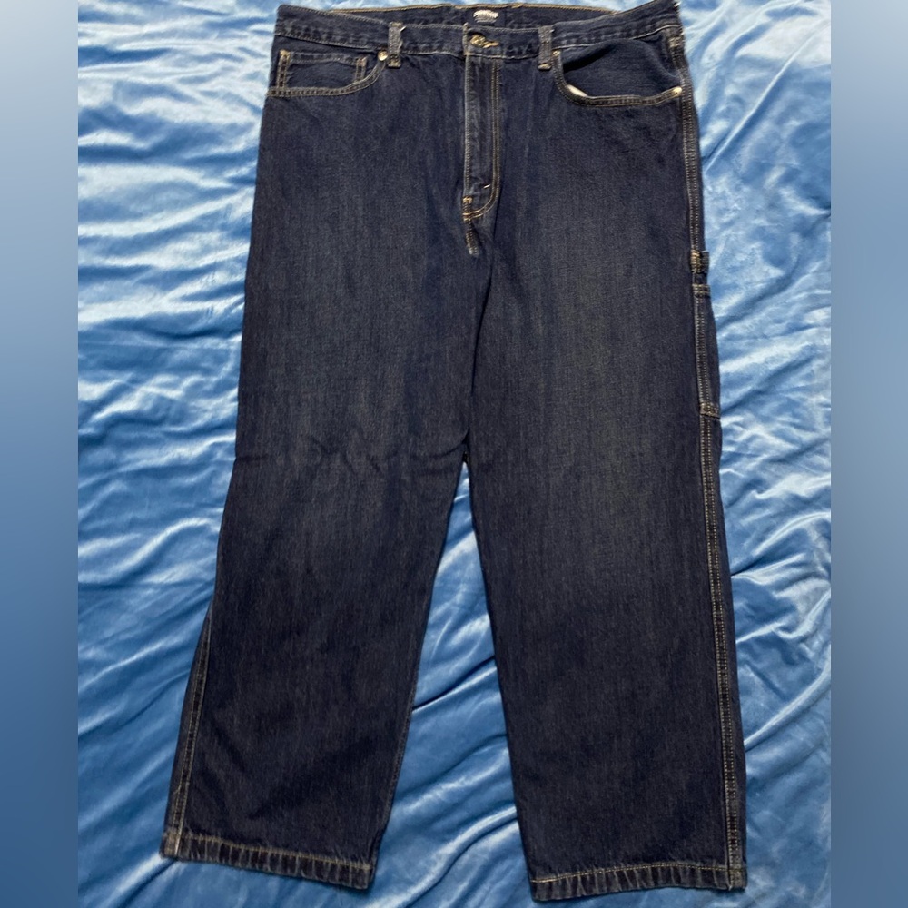 dark wash denizen baggy carpenter jeans 38x30